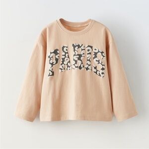 ZARA PARIS RAISED TEXT T-SHIRT